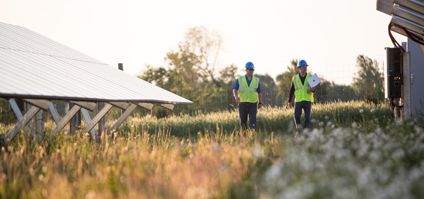 Solar Installers in community solar garden array- MnSEIA, Knobelsdorff