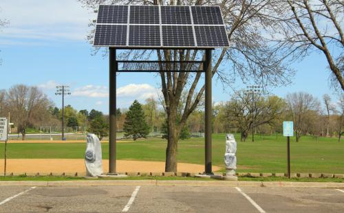 Solar panels with electric vehicle charging stations MnSEIA David Shaffer