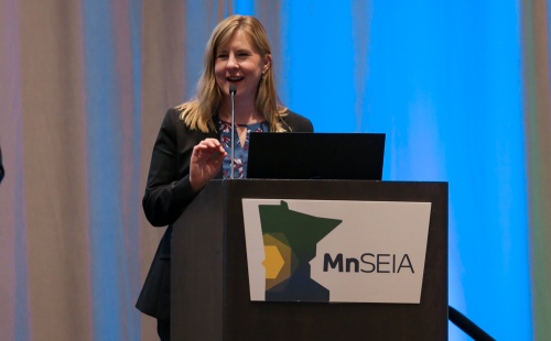 Melissa Hortman, Minnesota energy champion at the 2023 Gateway to Solar conference