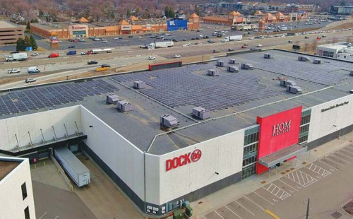 solar panels on the roof of home furniture 