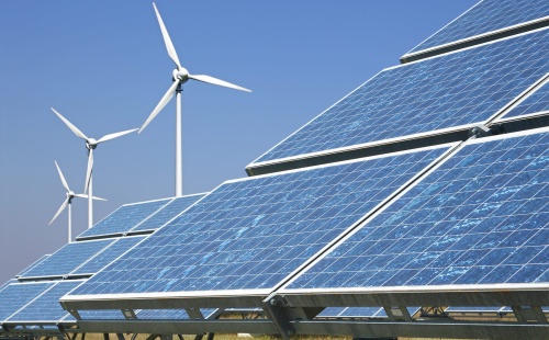 Solar and Wind Turbine Photo