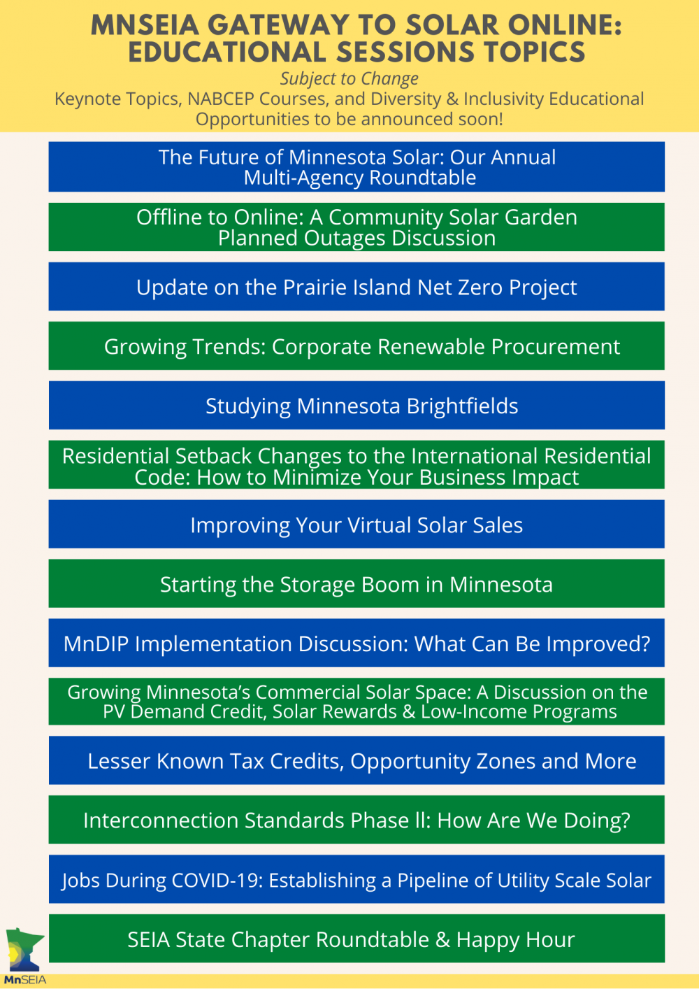 MnSEIA Gateway to Solar educational topics