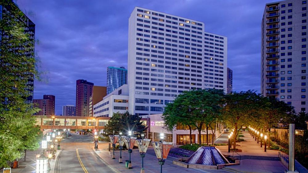 Photograph of Minneapolis Skyline with Hyatt in Background